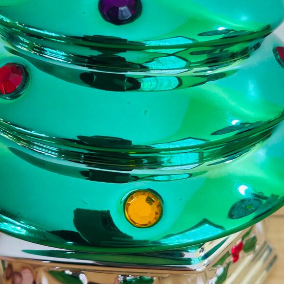 Towle Silversmiths Musical Box Revolving Christmas Tree Have Yourself A Merry - Picture 7 of 16